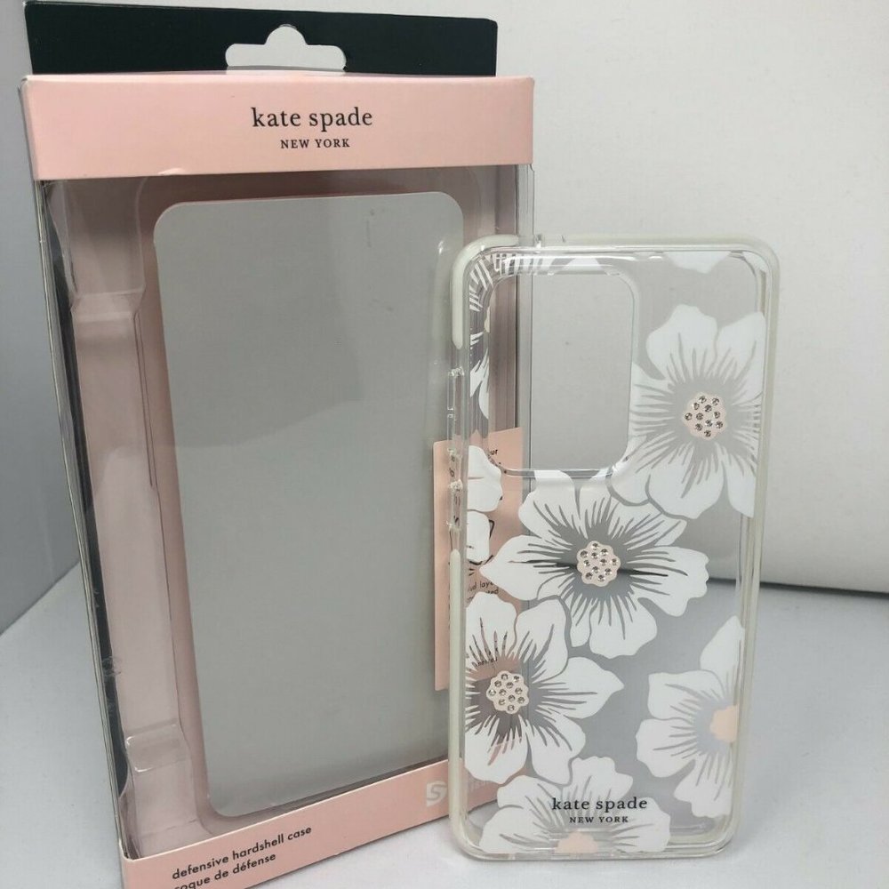 Kate Spade Hardshell Case for Samsung Galaxy S20 Ultra - Hollyhock Floral Clear